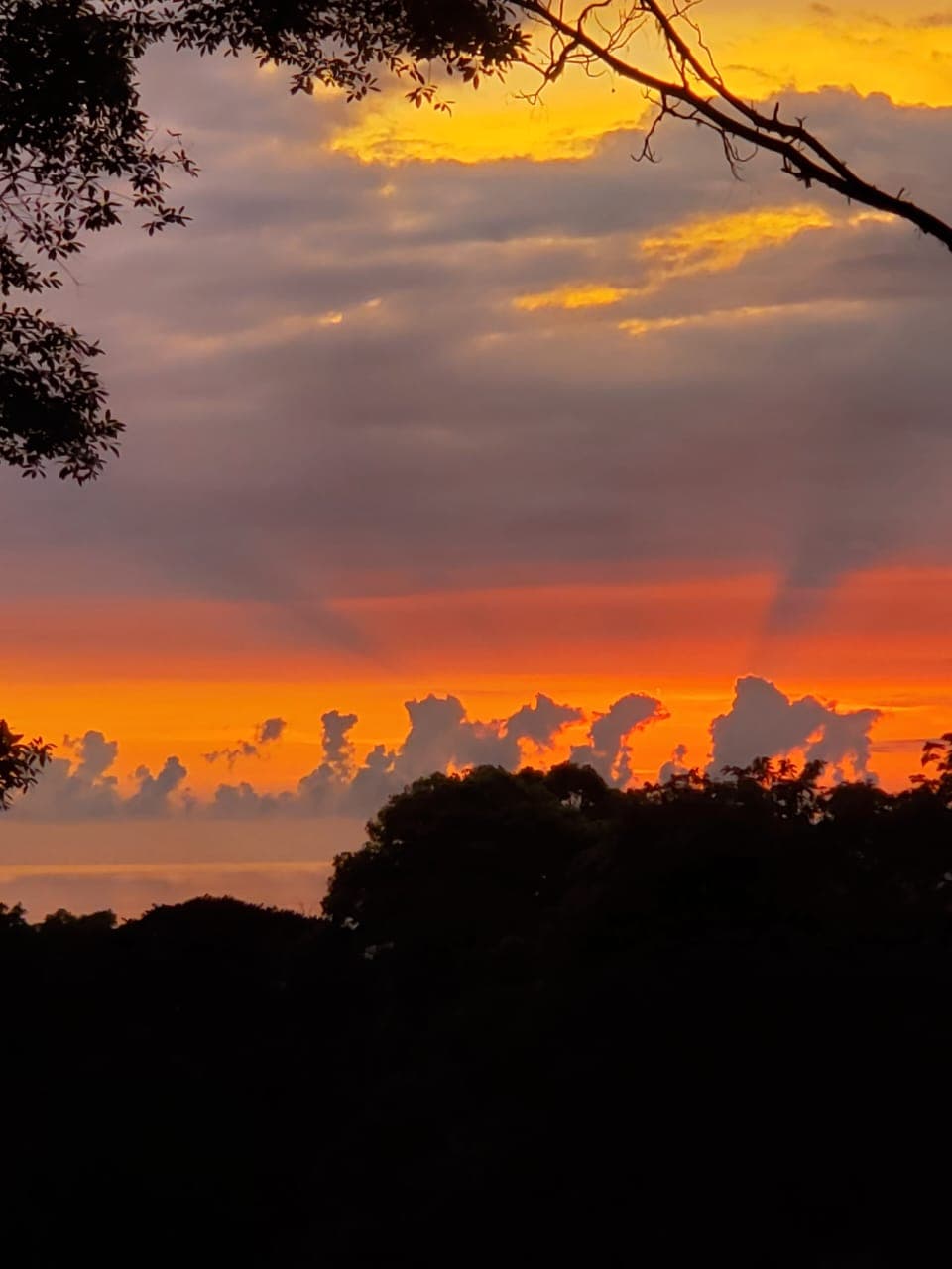 Sunset over the Costa Ballena highlands